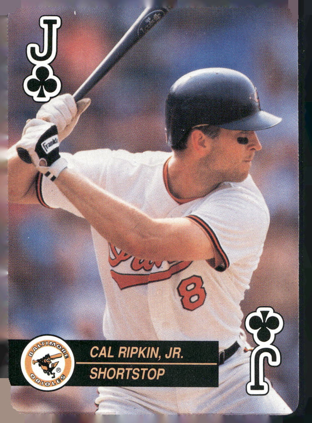 1992 U.S. Playing Card Co. Baseball Aces Playing Cards #J♣ Cal Ripken, Jr.