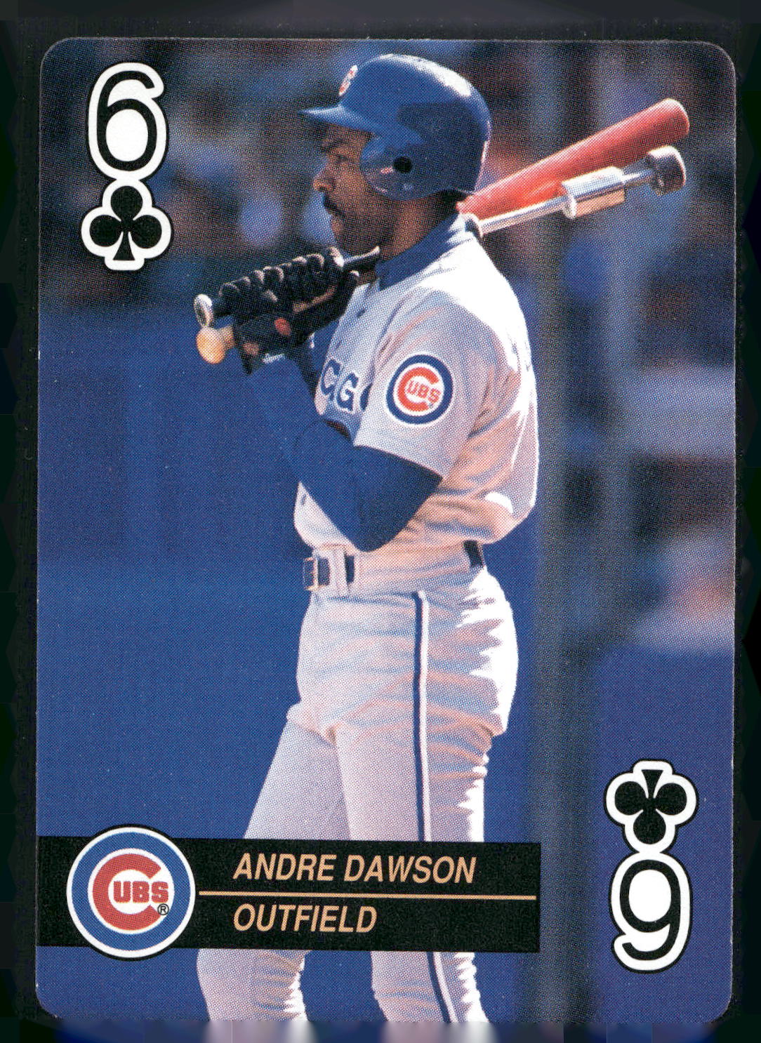1992 U.S. Playing Card Co. Baseball Aces Playing Cards #6♣ Andre Dawson
