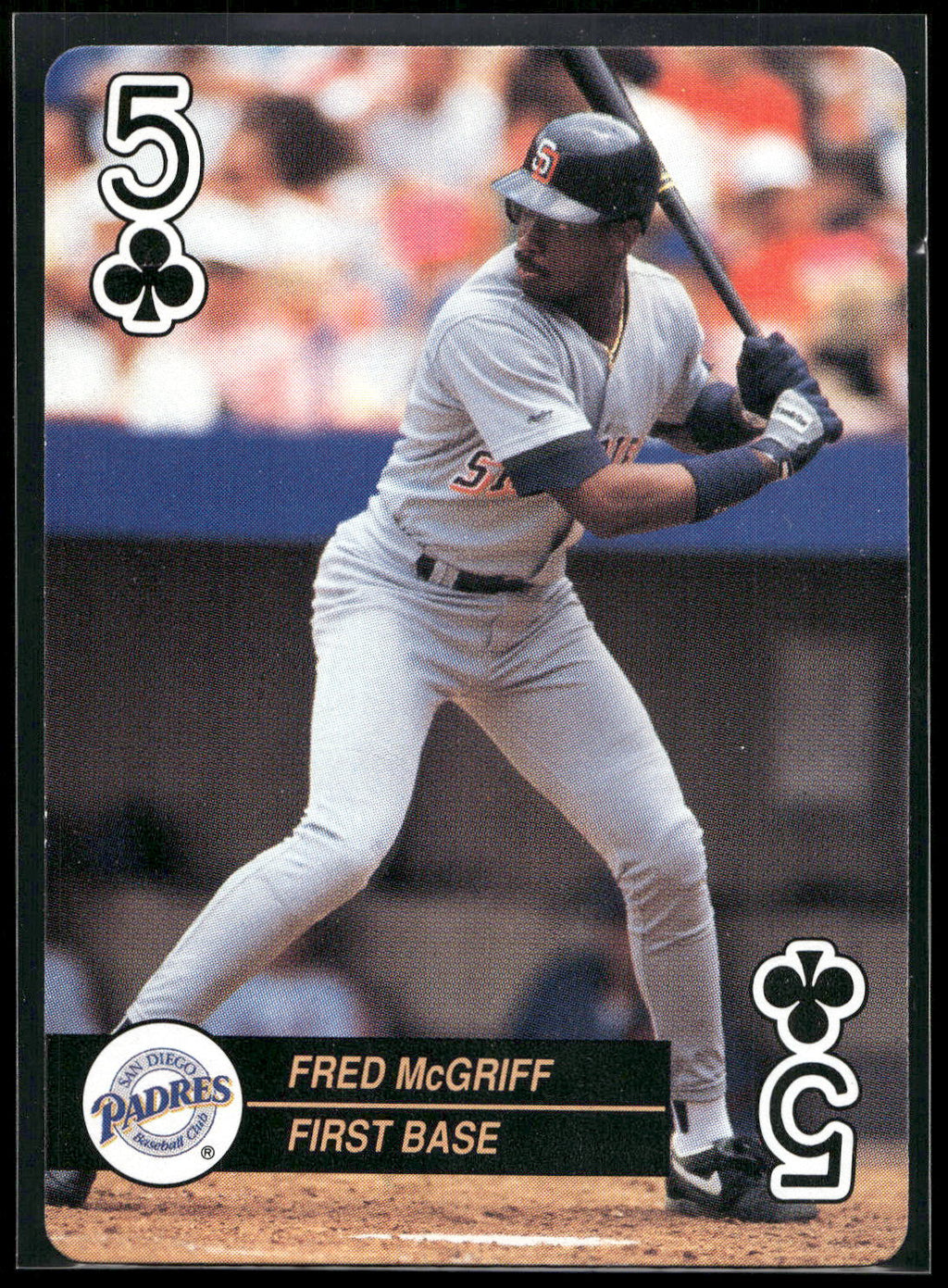 1992 U.S. Playing Card Co. Baseball Aces Playing Cards #5♣ Fred McGriff
