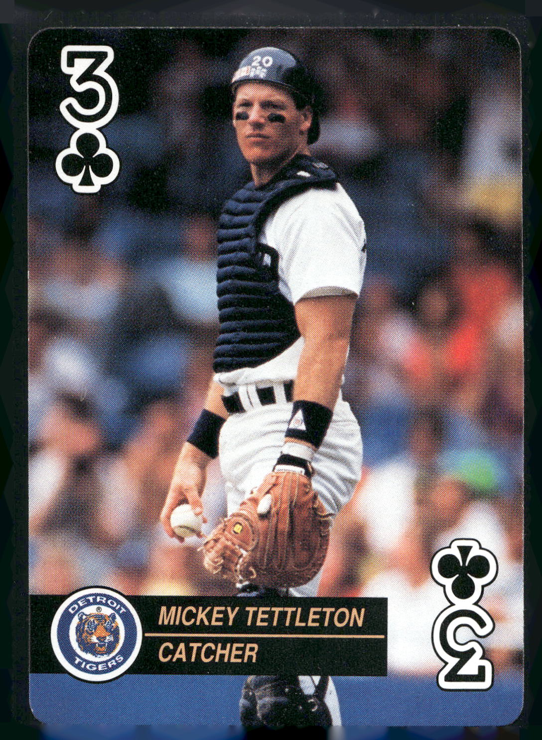1992 U.S. Playing Card Co. Baseball Aces Playing Cards #3♣ Mickey Tettleton