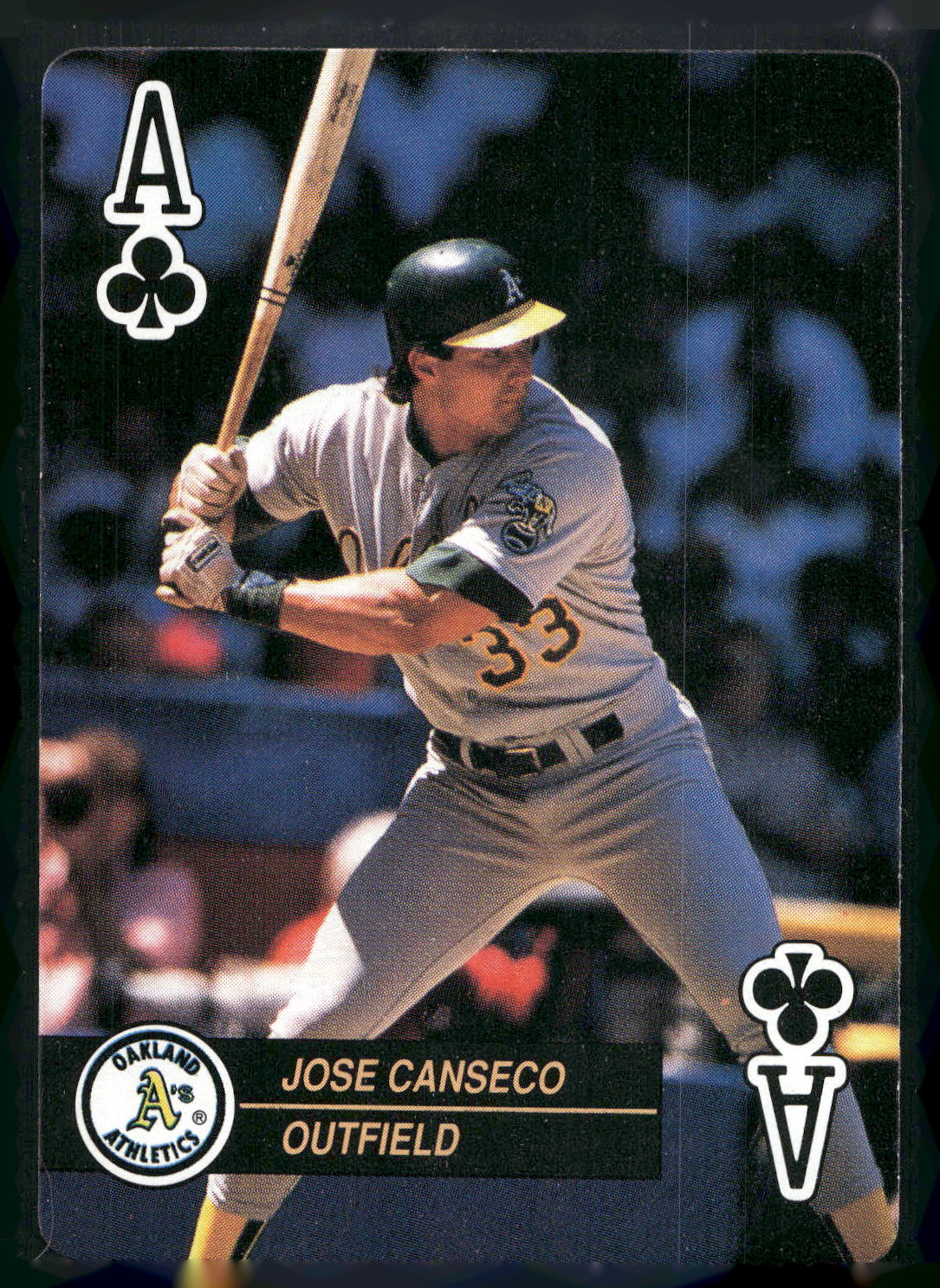 1992 U.S. Playing Card Co. Baseball Aces Playing Cards #A♣ Jose Canseco