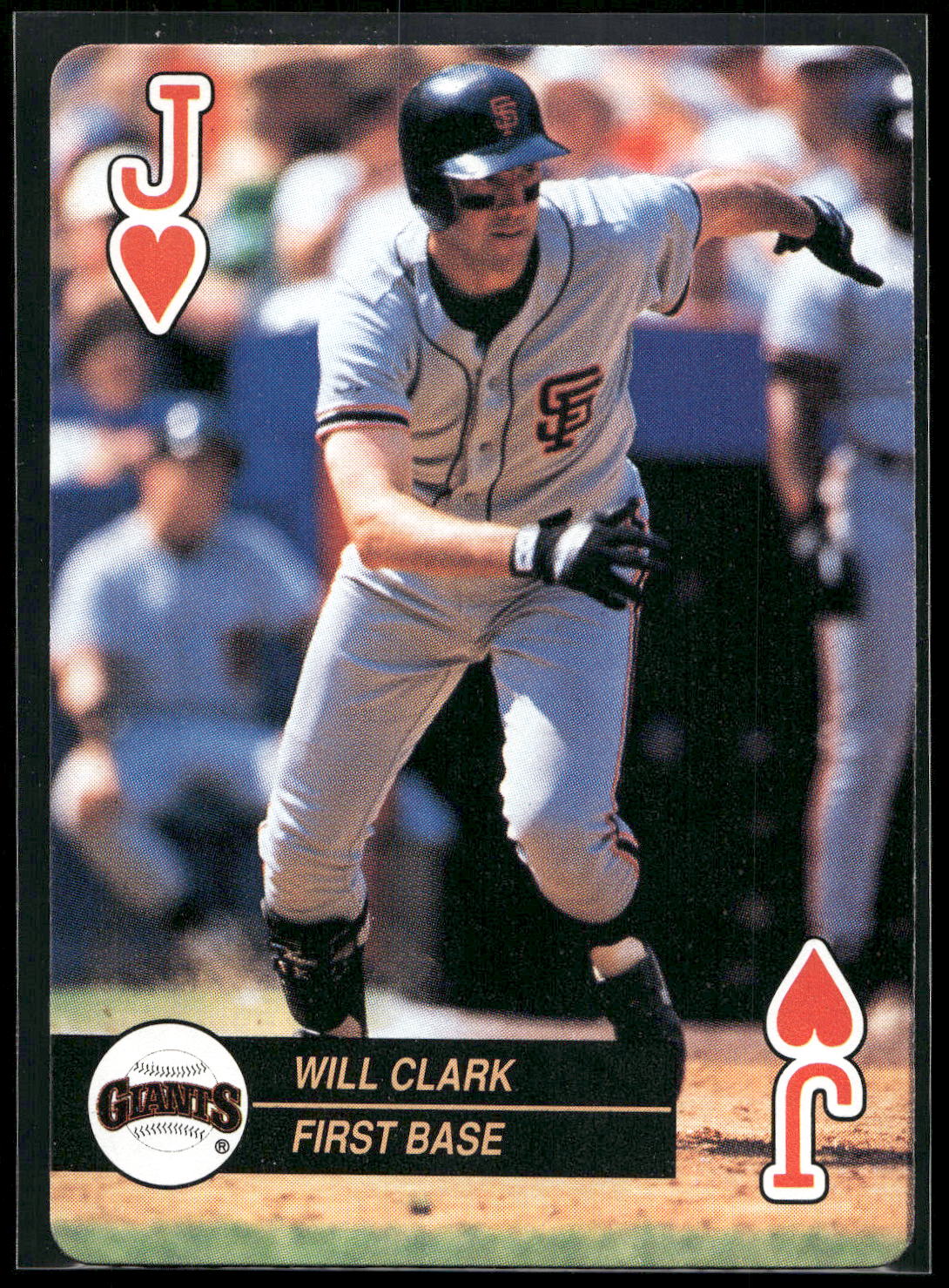 1992 U.S. Playing Card Co. Baseball Aces Playing Cards #J♥ Will Clark