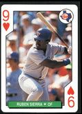 1991 U.S. Playing Card Co. Major League All-Stars #9♥ Ruben Sierra