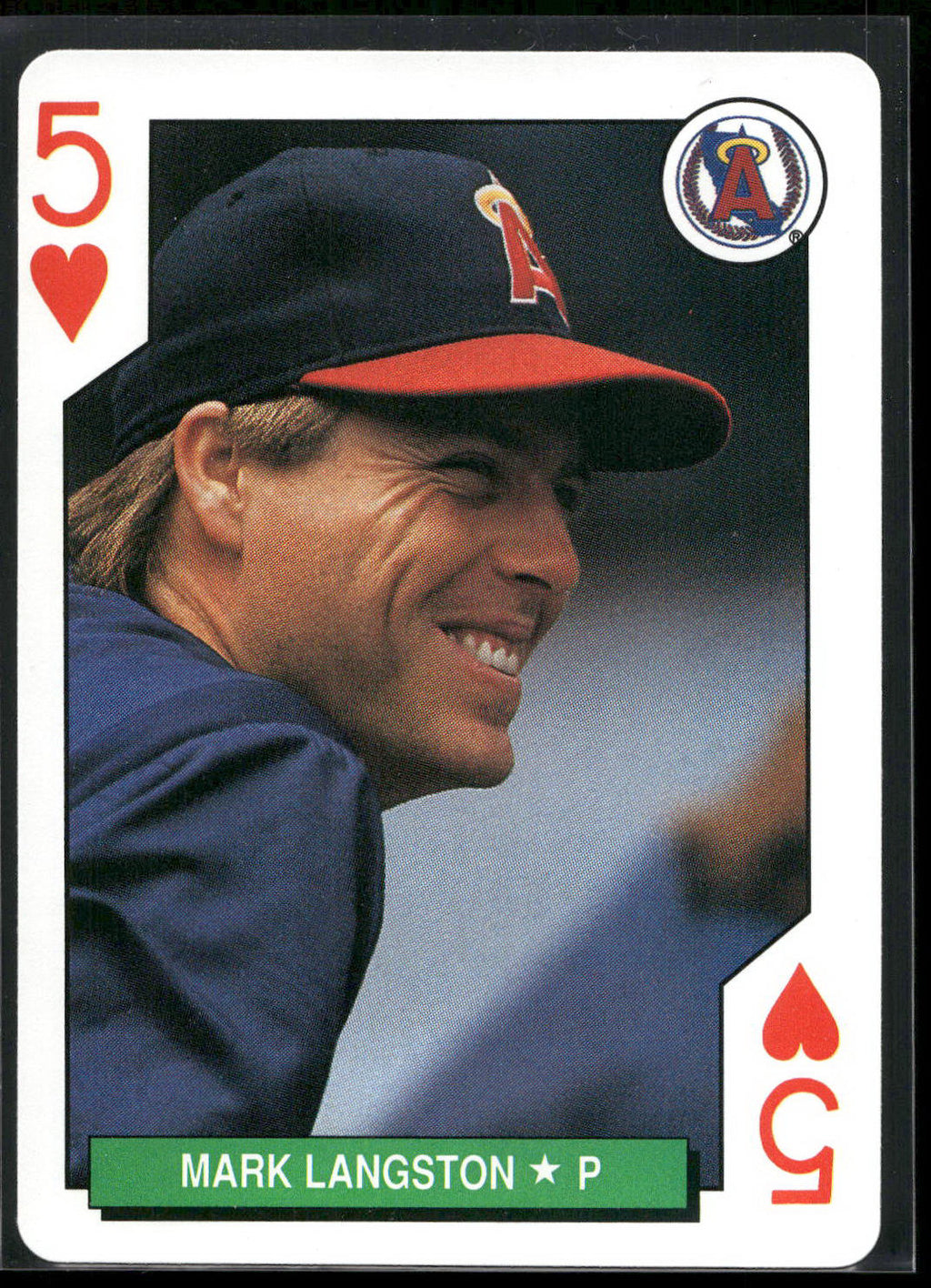 1991 U.S. Playing Card Co. Major League All-Stars #5♥ Mark Langston