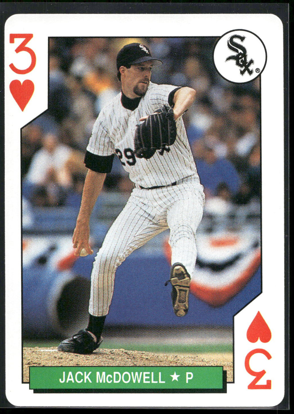 1991 U.S. Playing Card Co. Major League All-Stars #3♥ Jack McDowell