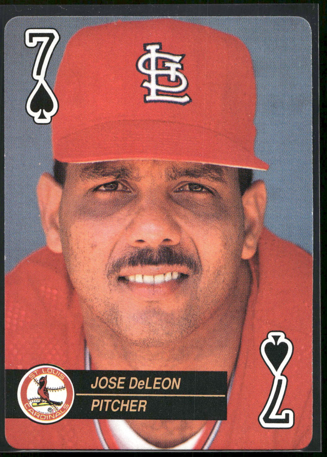 1992 U.S. Playing Card Co. Baseball Aces Playing Cards #7♠ Jose DeLeon