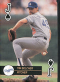 1992 U.S. Playing Card Co. Baseball Aces Playing Cards #J♠ Tim Belcher