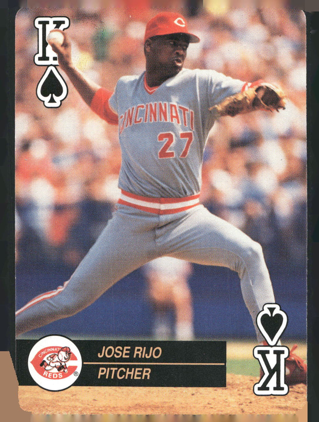 1992 U.S. Playing Card Co. Baseball Aces Playing Cards #K♠ Jose Rijo