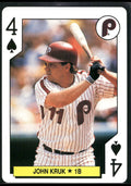 1991 U.S. Playing Card Co. Major League All-Stars Playing Cards #4♠ John Kruk