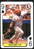 1991 U.S. Playing Card Co. Major League All-Stars #9♠ Felix Jose