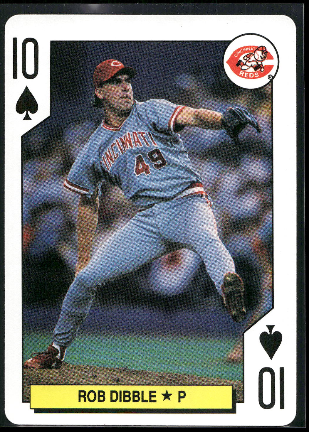 1991 U.S. Playing Card Co. Major League All-Stars #10♠ Rob Dibble