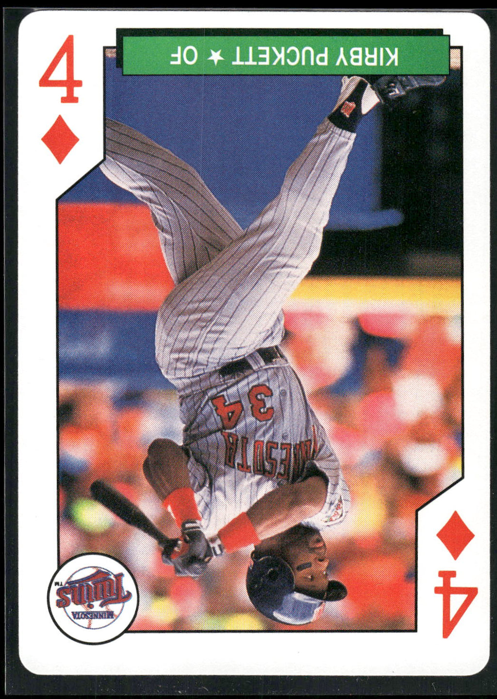 1991 U.S. Playing Card Co. Major League All-Stars #4♦ Kirby Puckett