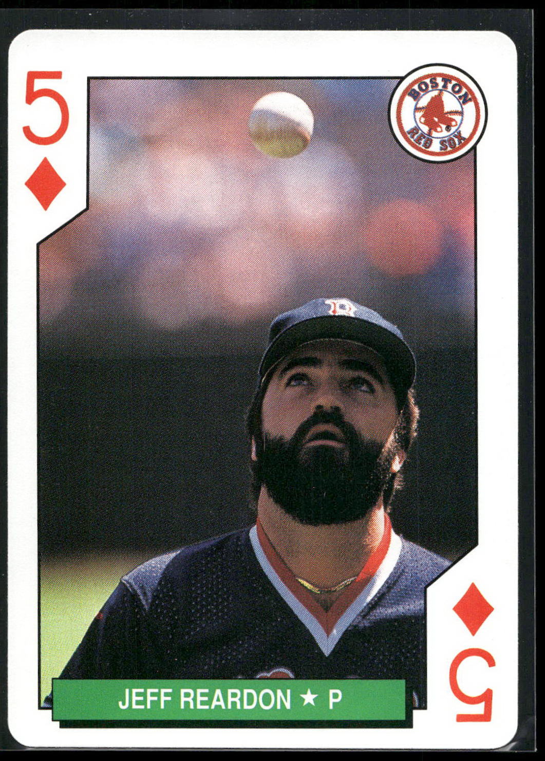 1991 U.S. Playing Card Co. Major League All-Stars #5♦ Jeff Reardon
