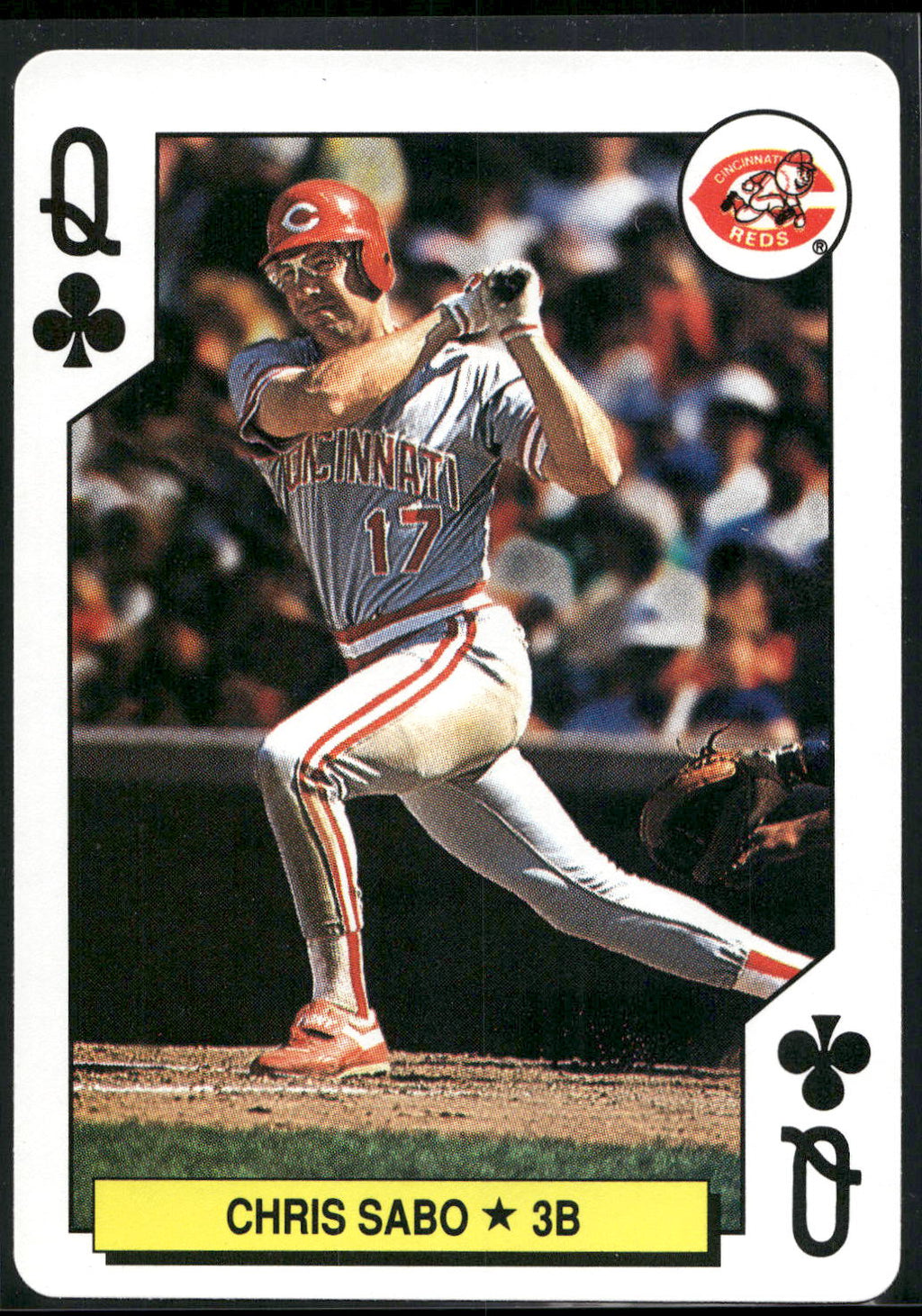 1991 U.S. Playing Card Co. Major League All-Stars #Q♣ Chris Sabo