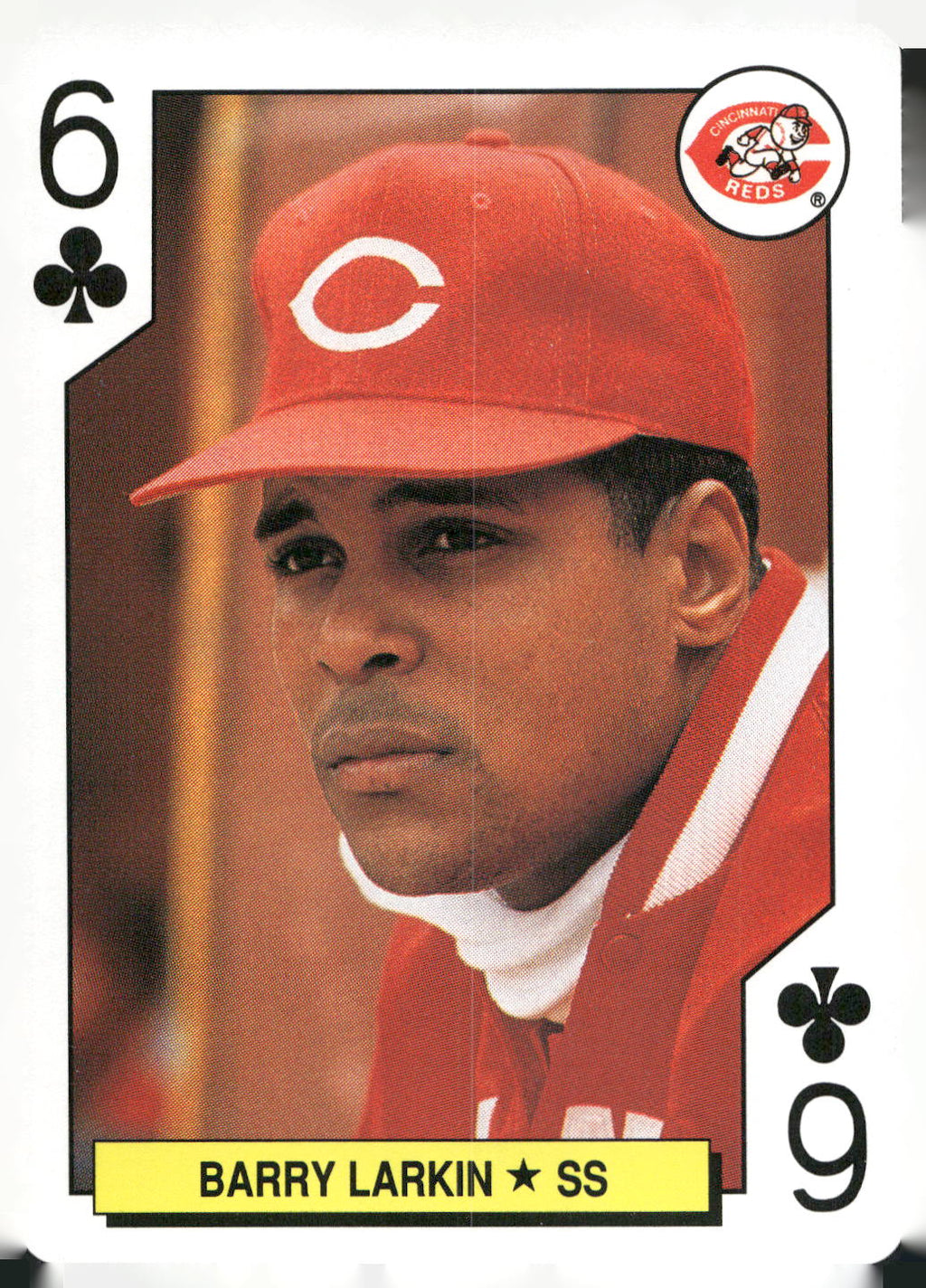 1991 U.S. Playing Card Co. Major League All-Stars #6♣ Barry Larkin