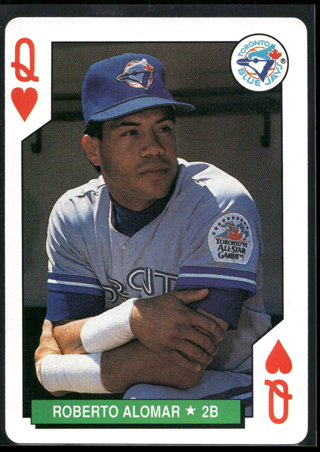 1991 U.S. Playing Card Co. Major League All-Stars #Q♥ Roberto Alomar