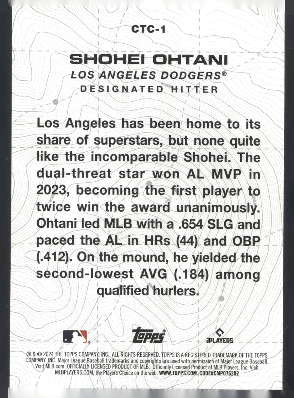 2024 Topps #CTC-1 Shohei Ohtani City to City