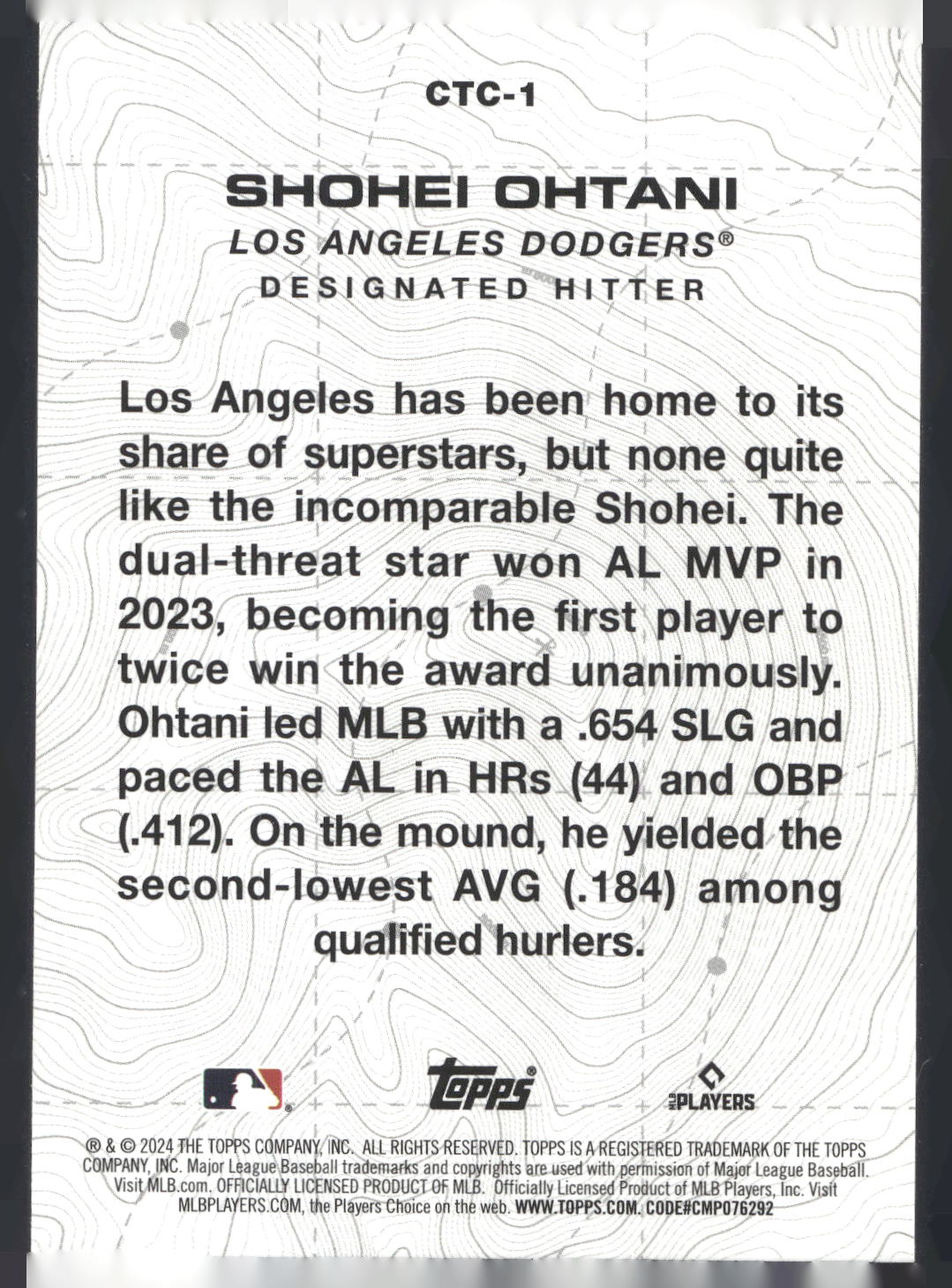2024 Topps #CTC-1 Shohei Ohtani City to City