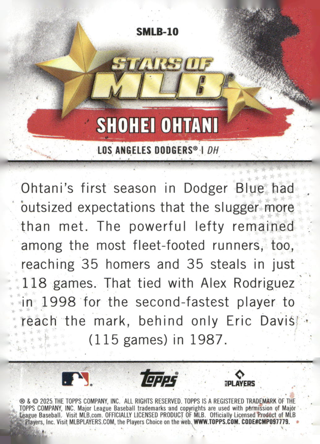 2025 Topps #SMLB-10 Shohei Ohtani Stars of MLB
