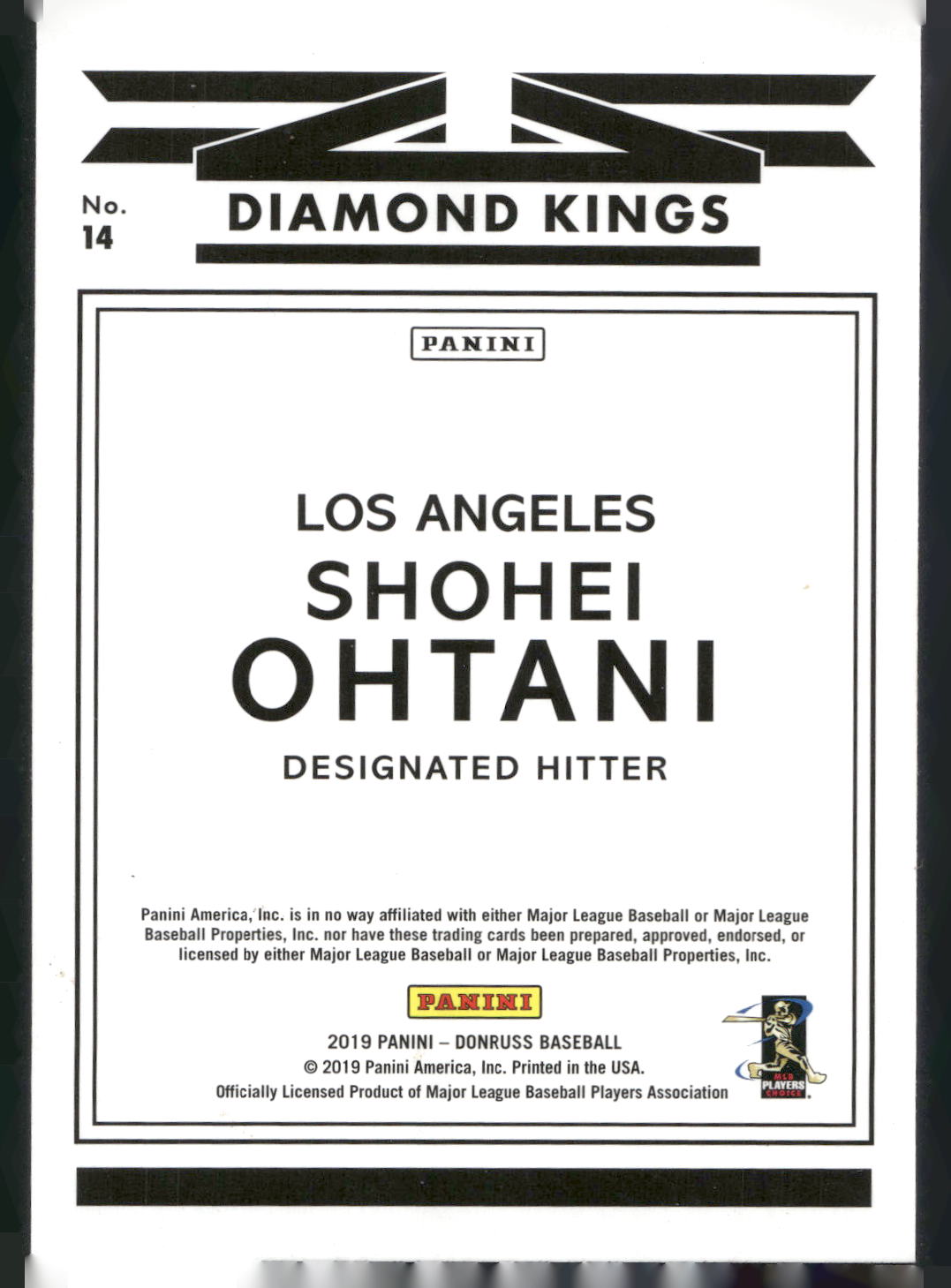 2019 Donruss #14 Shohei Ohtani