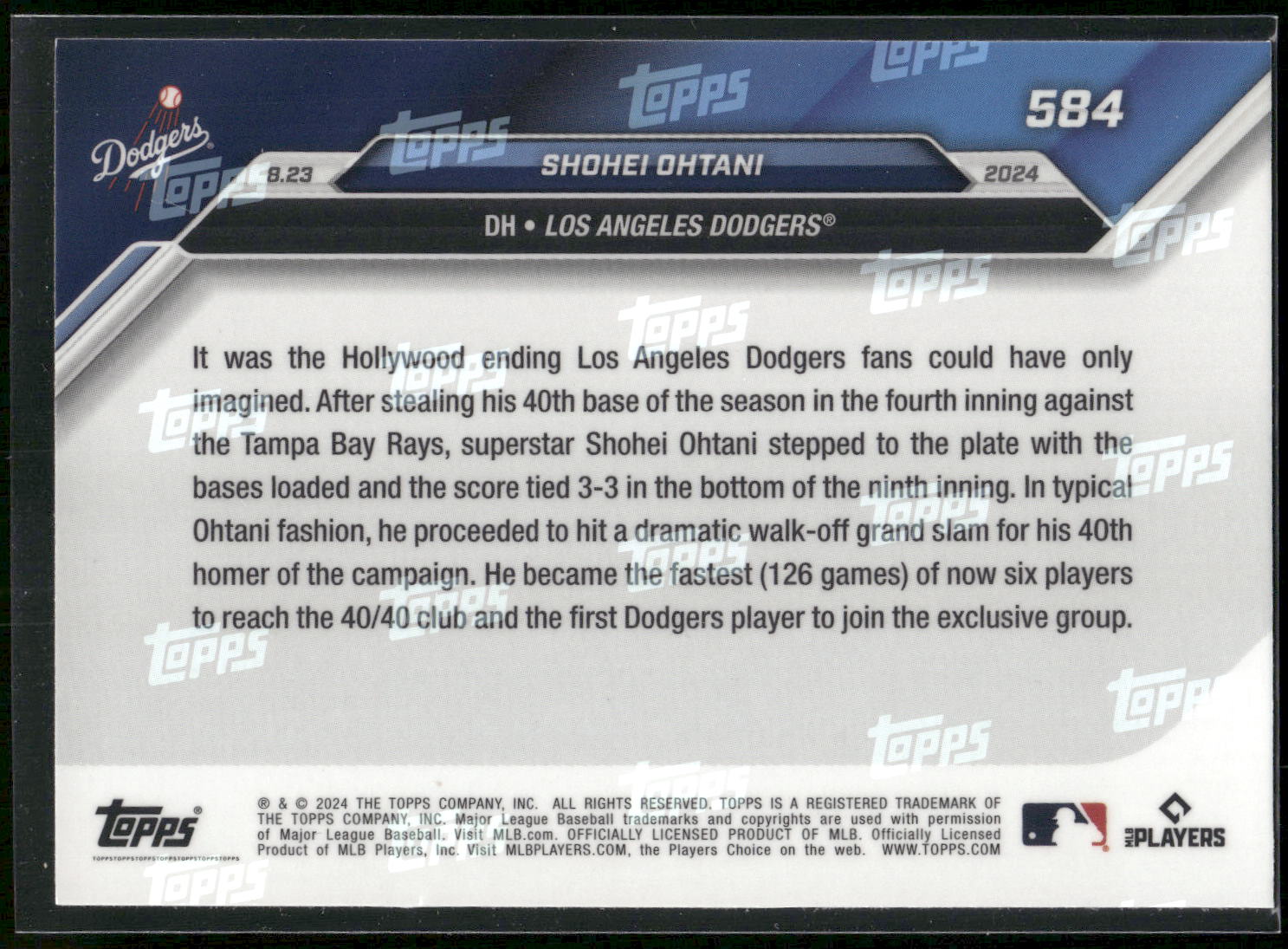 2024 Topps Now #584 Shohei Ohtani