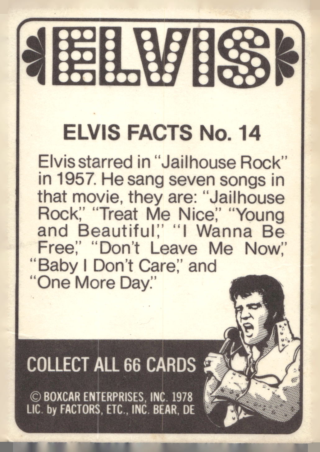 1959 Dutch Gum A Series (A Sans Serif) #A33 Elvis Presley