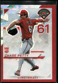 2025 Panini Prospect Edition #180 Chase Petty Holo Prospect Ticket - Red Ice