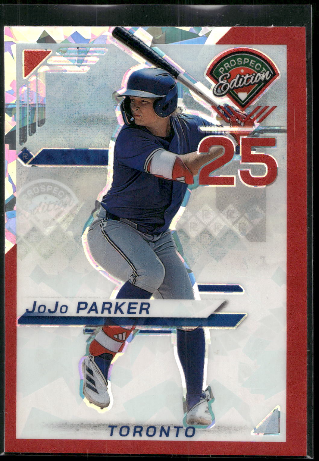 2025 Panini Prospect Edition #200 JoJo Parker Holo Prospect Ticket - Red Ice