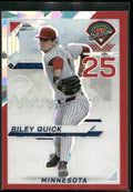 2025 Panini Prospect Edition #38 Riley Quick Holo Prospect Ticket - Red Ice