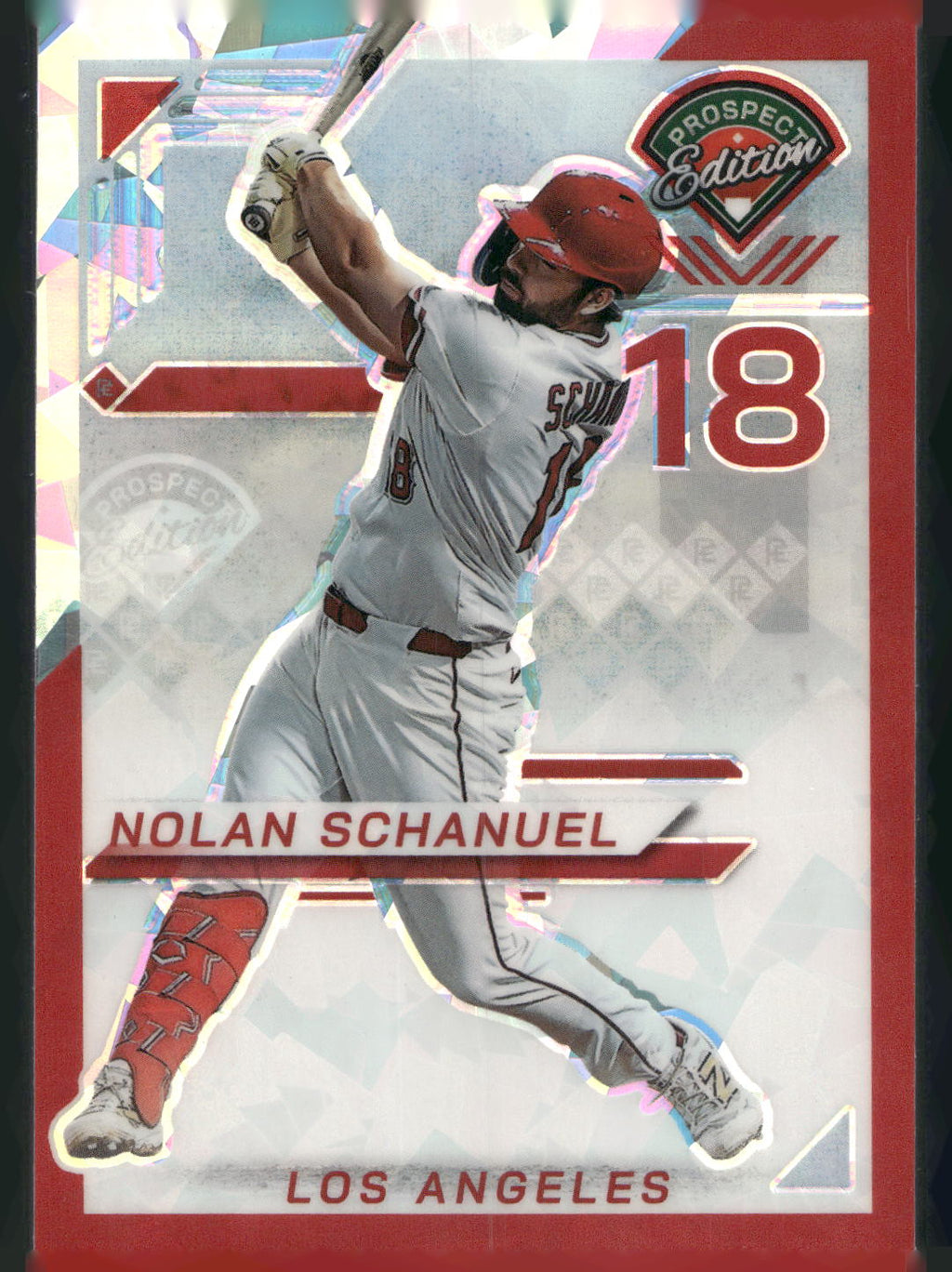 2025 Panini Prospect Edition #113 Nolan Schanuel Holo Prospect Ticket - Red Ice