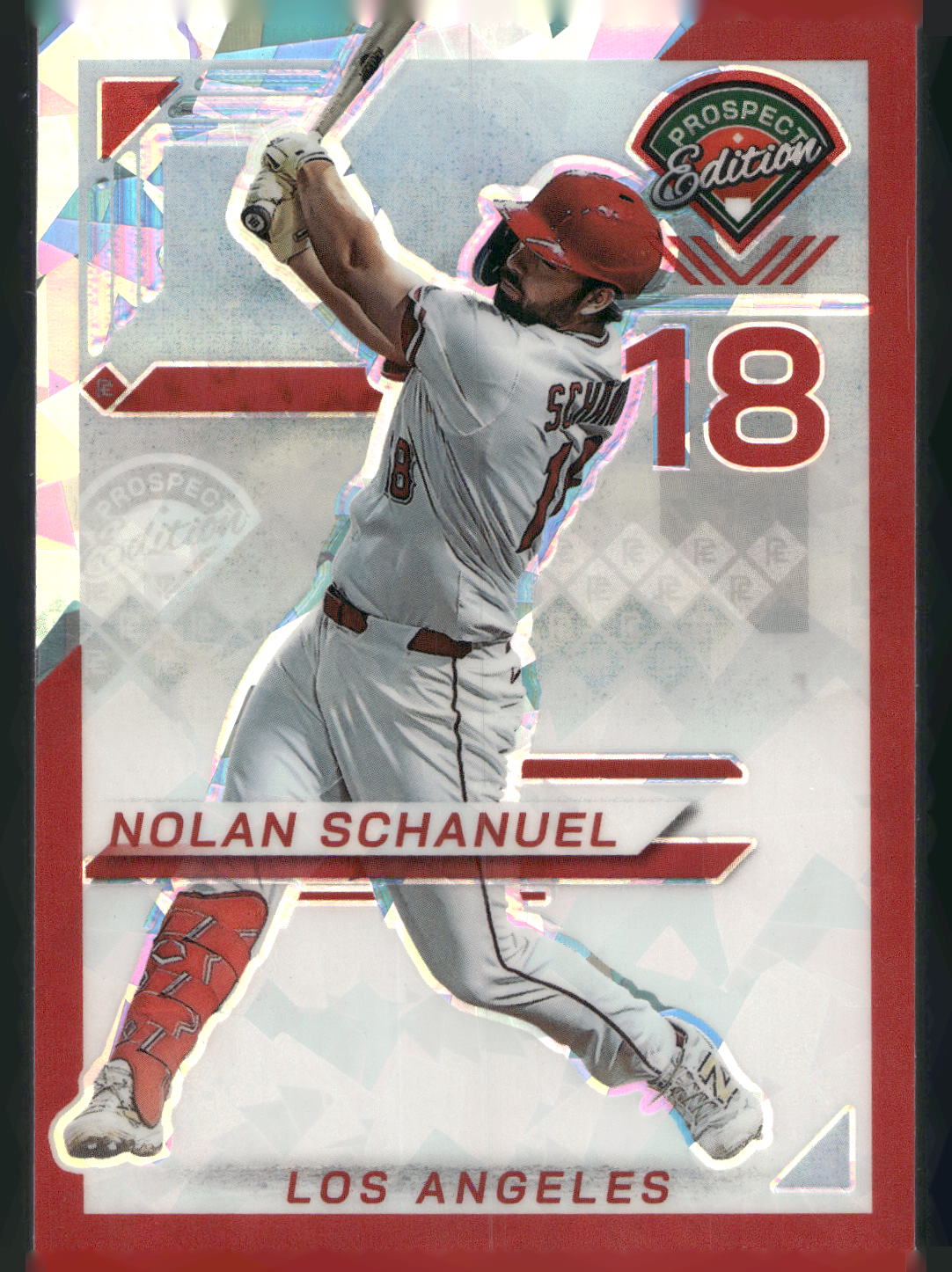2025 Panini Prospect Edition #113 Nolan Schanuel Holo Prospect Ticket - Red Ice