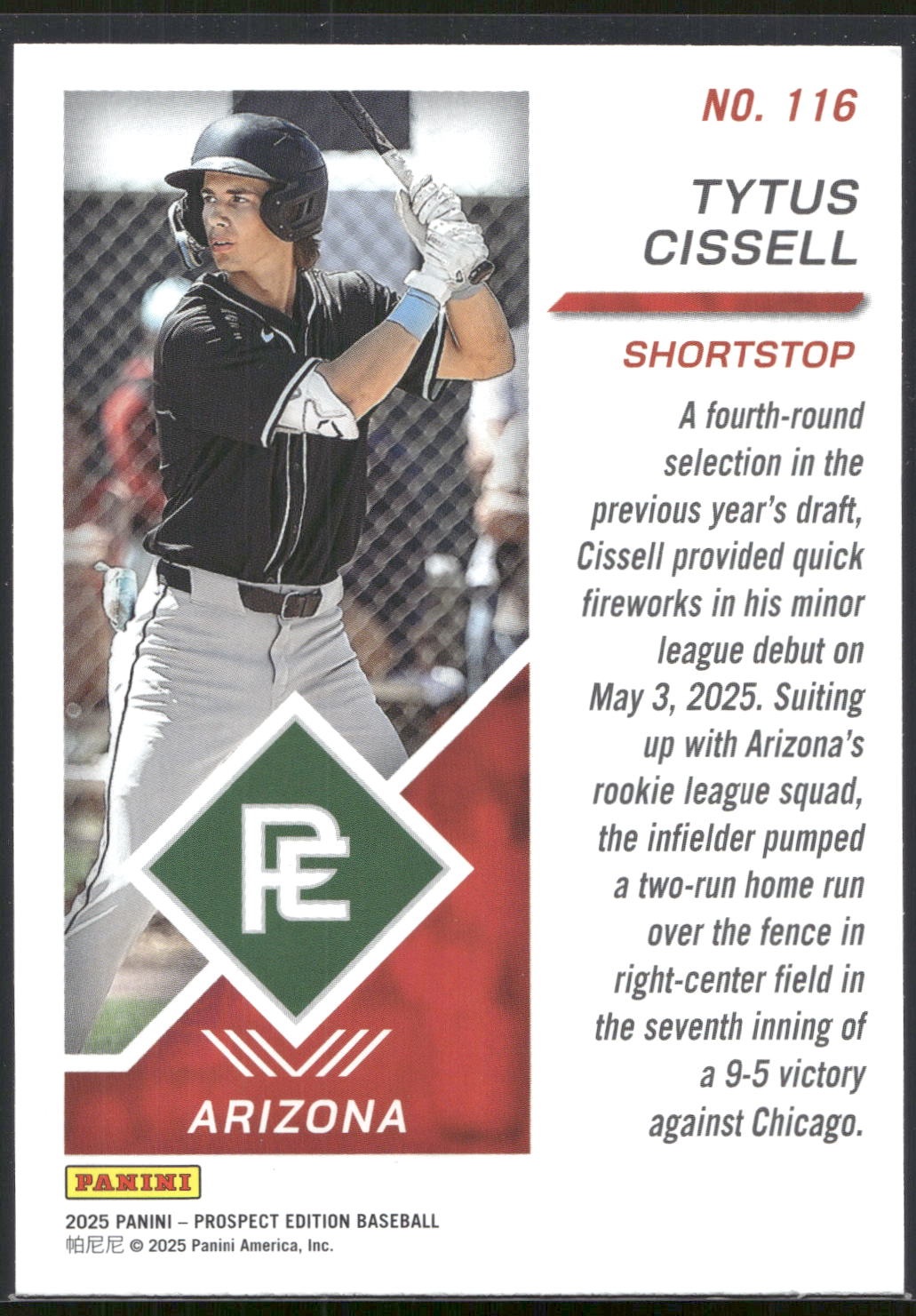 2025 Panini Prospect Edition #116 Tytus Cissell
