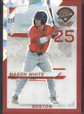 2025 Panini Prospect Edition #60 Mason White Holo Prospect Ticket - Red Ice