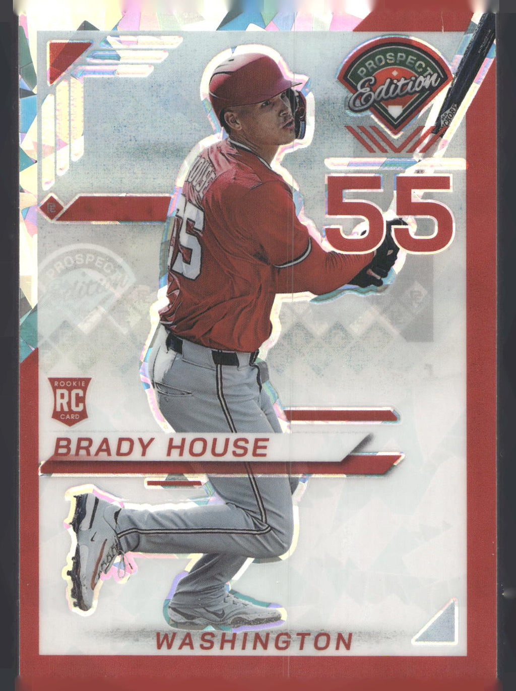 2025 Panini Prospect Edition #124 Brady House Holo Prospect Ticket - Red Ice
