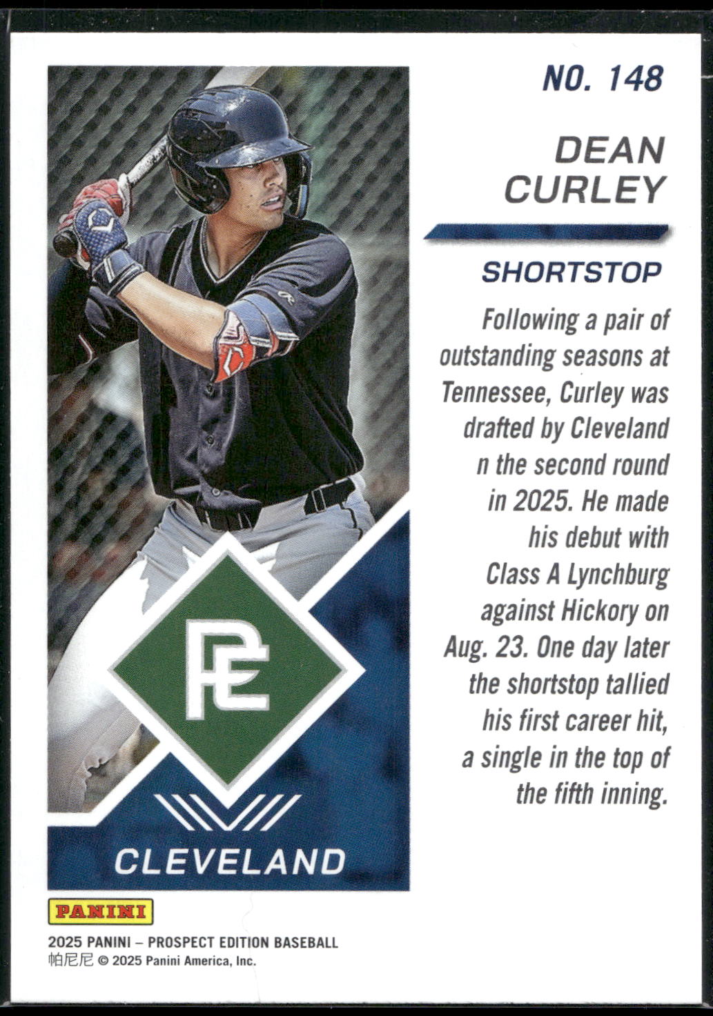 2025 Panini Prospect Edition #148 Dean Curley