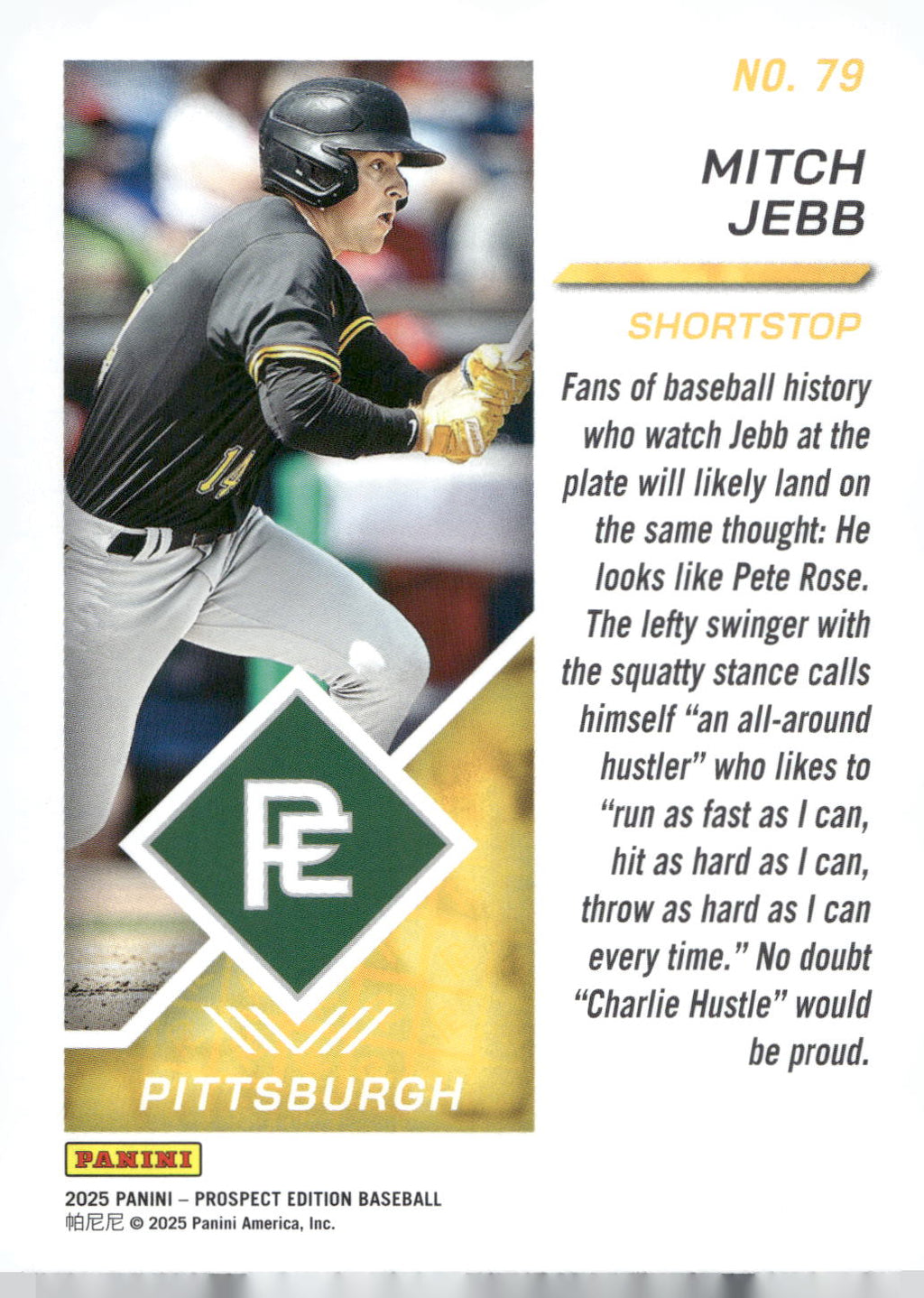 2025 Panini Prospect Edition #79 Mitch Jebb