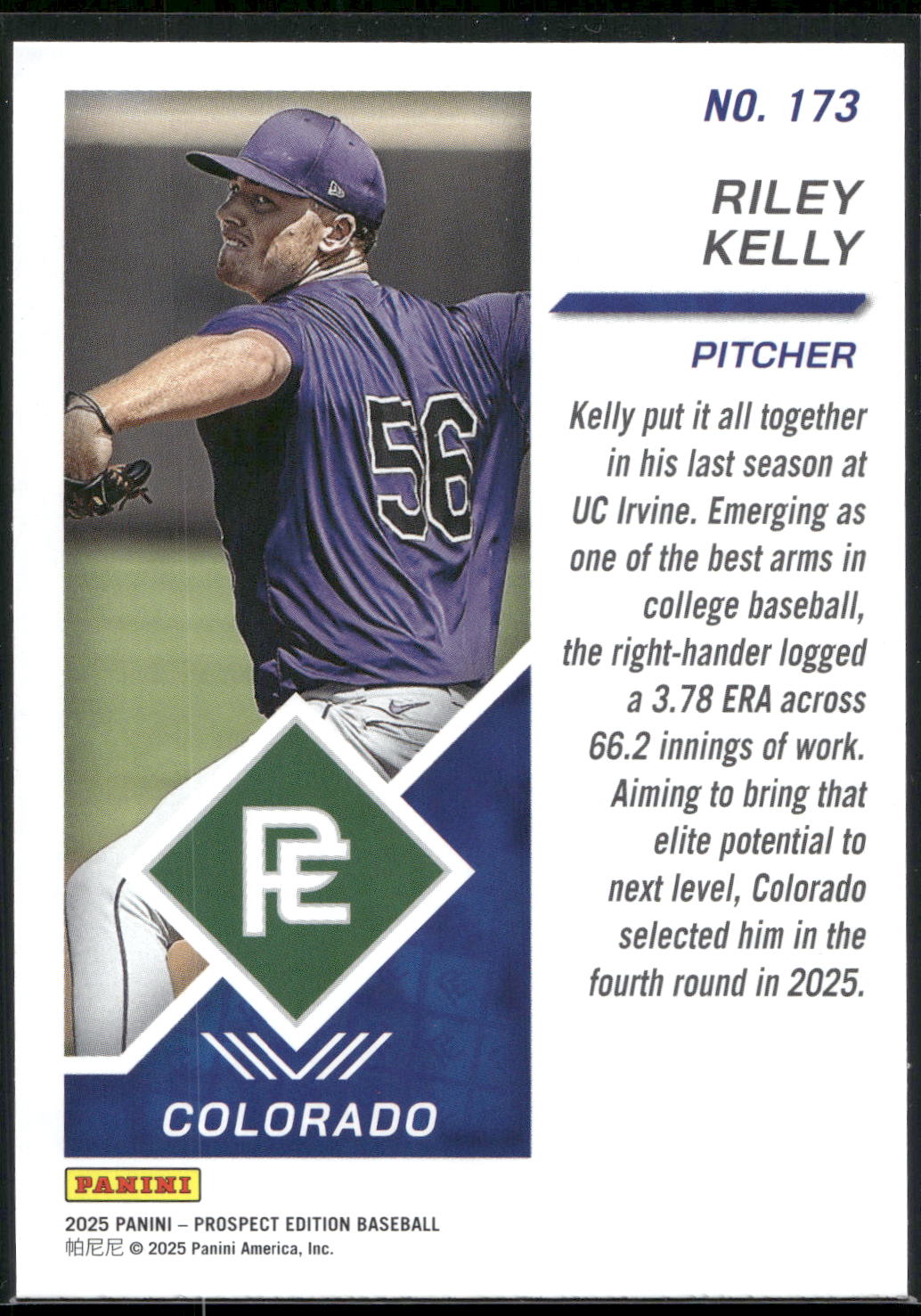 2025 Panini Prospect Edition #173 Riley Kelly Green