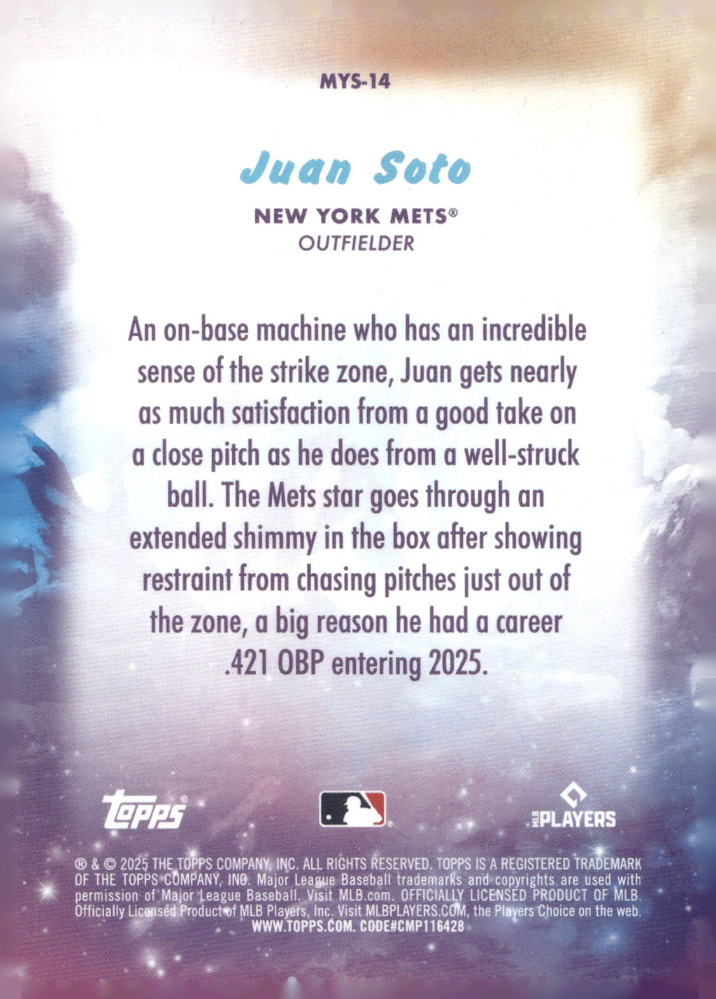 2025 Topps Update #MYS-14 Juan Soto Mystical