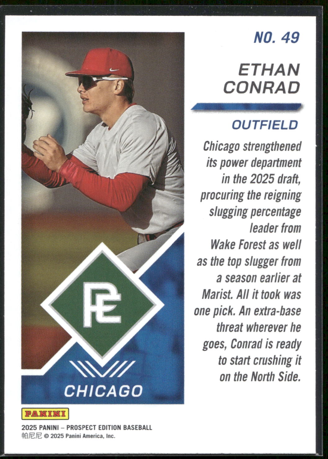 2025 Panini Prospect Edition #49 Ethan Conrad