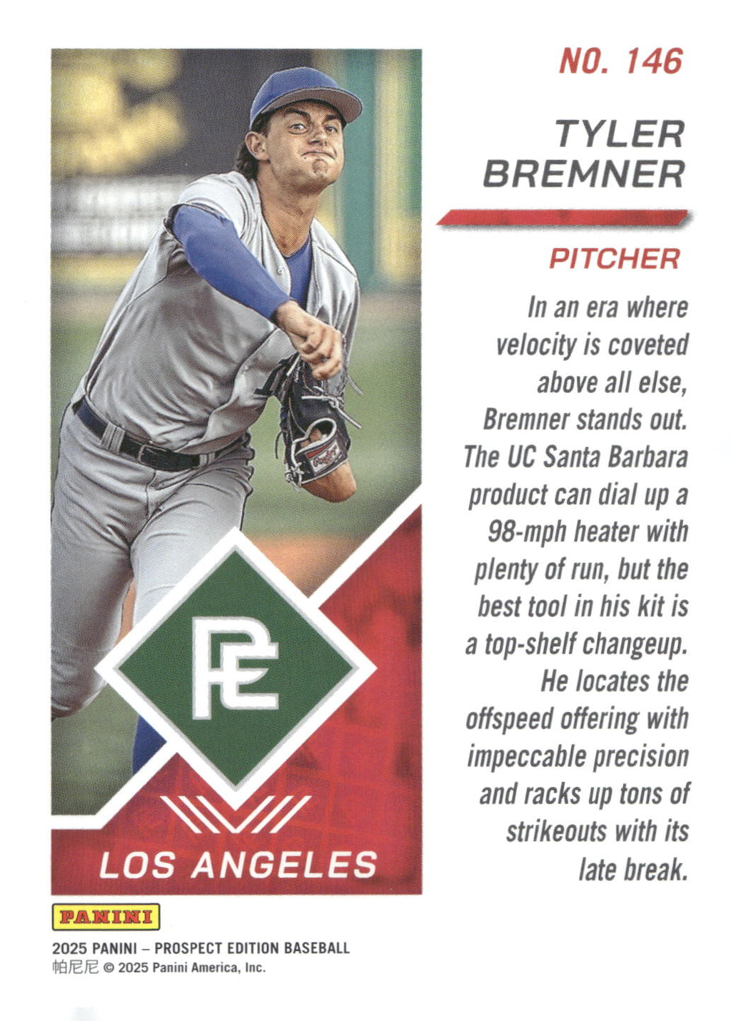 2025 Panini Prospect Edition #146 Tyler Bremner