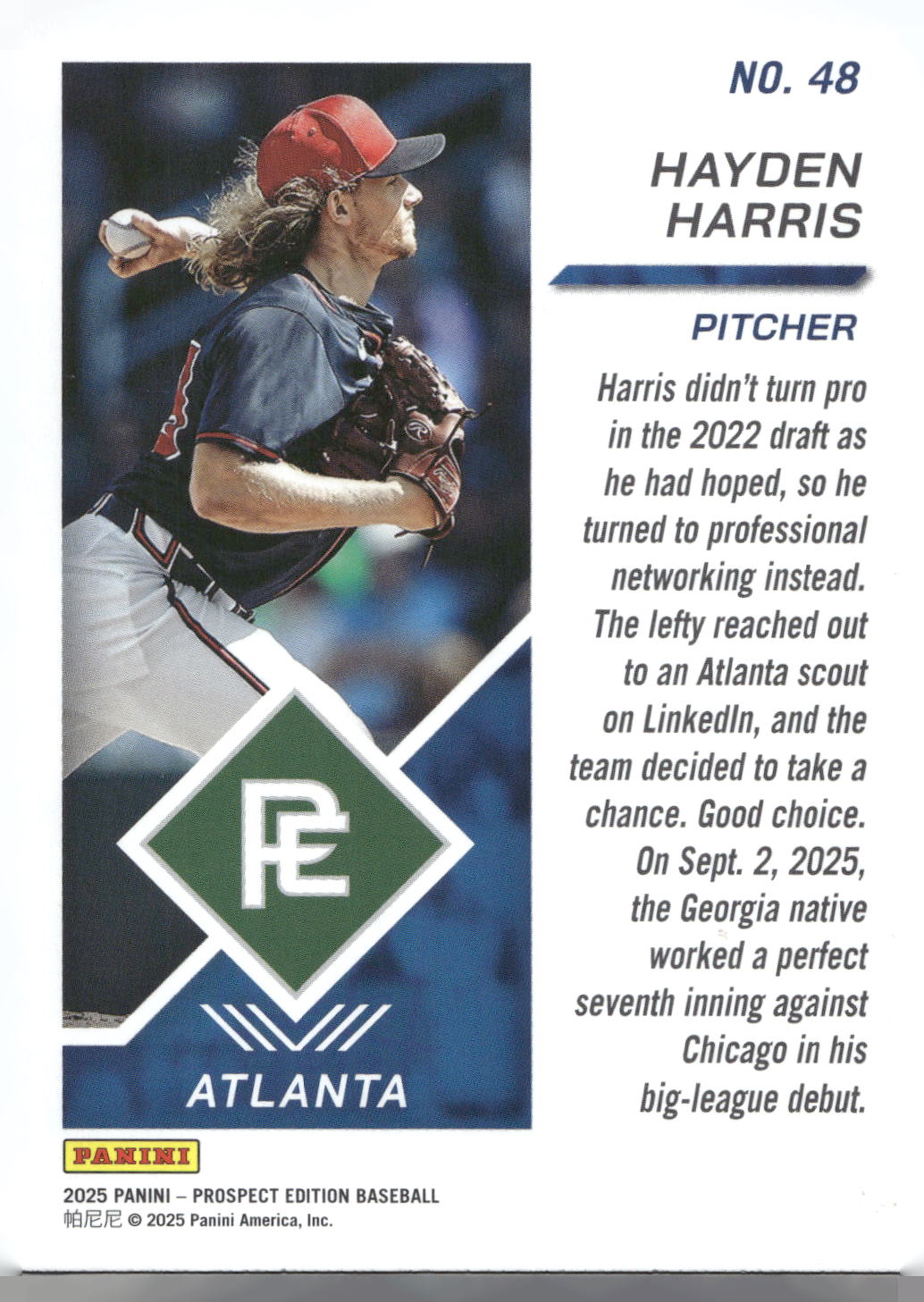 2025 Panini Prospect Edition #48 Hayden Harris