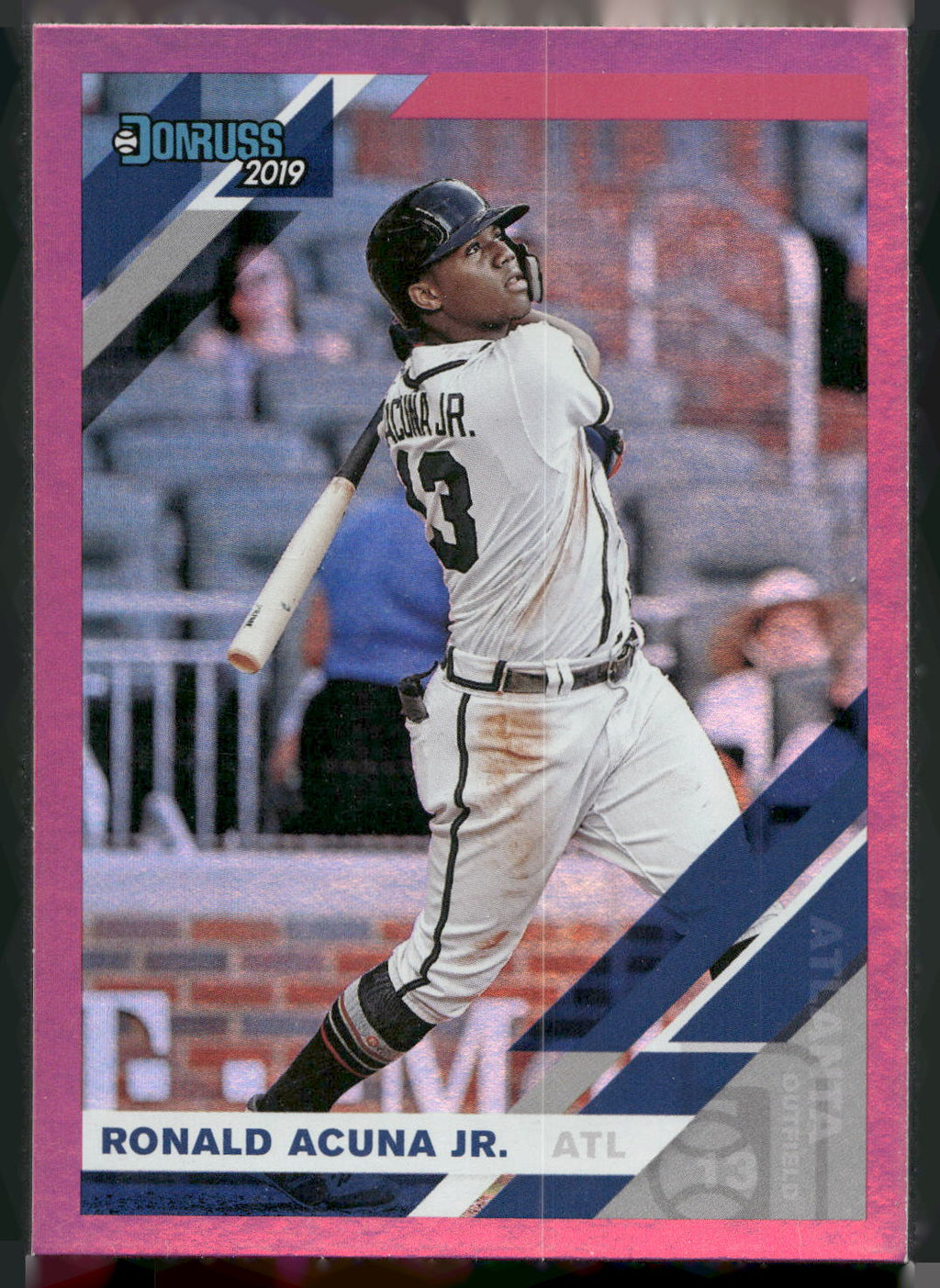 2019 Donruss #87 Ronald Acuna Jr. Holo Pink