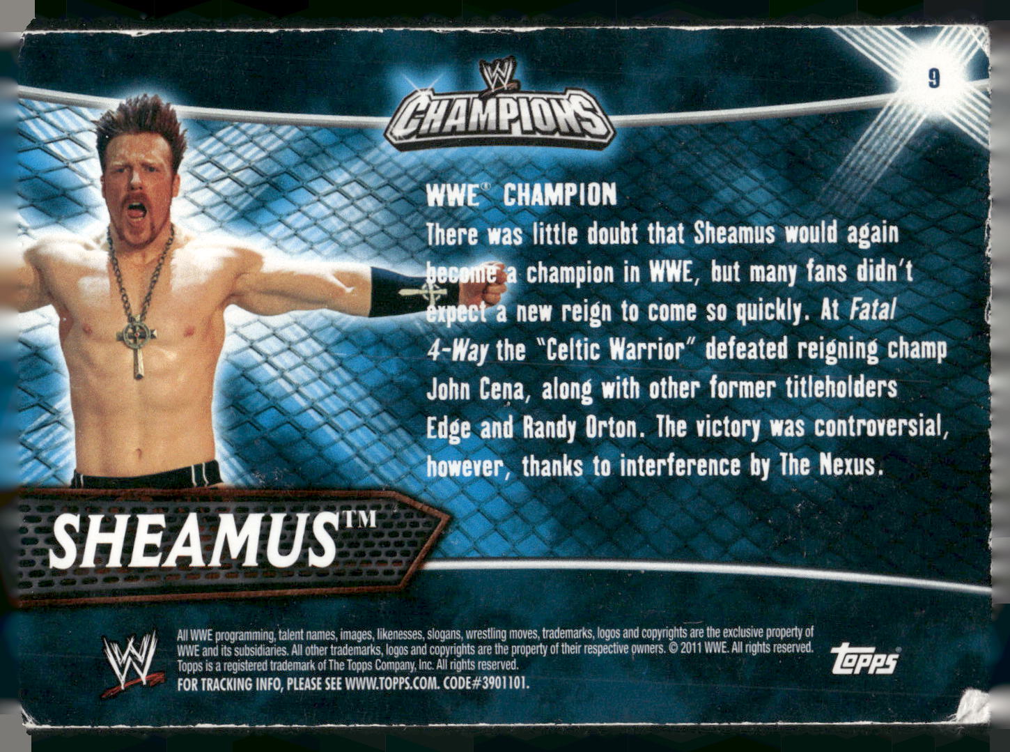 2011 Topps WWE Champions #9 Sheamus