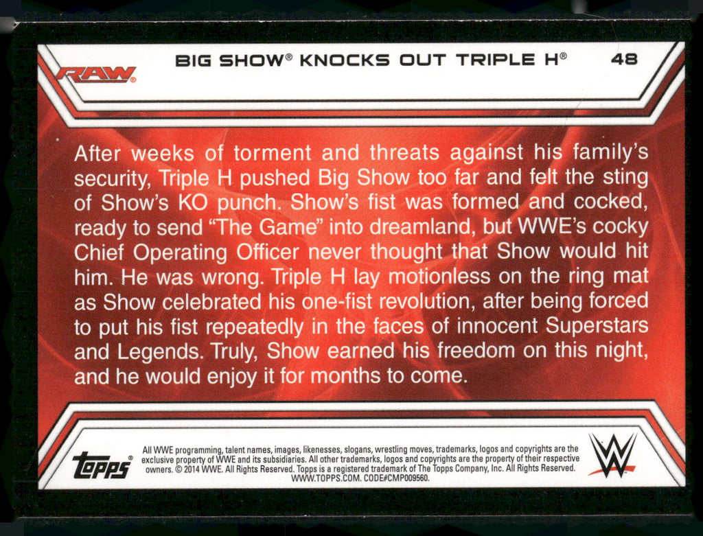 2014 Topps WWE Road to Wrestlemania #48 Big Show