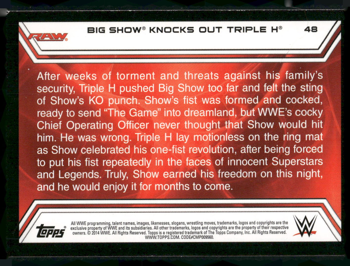 2014 Topps WWE Road to Wrestlemania #48 Big Show