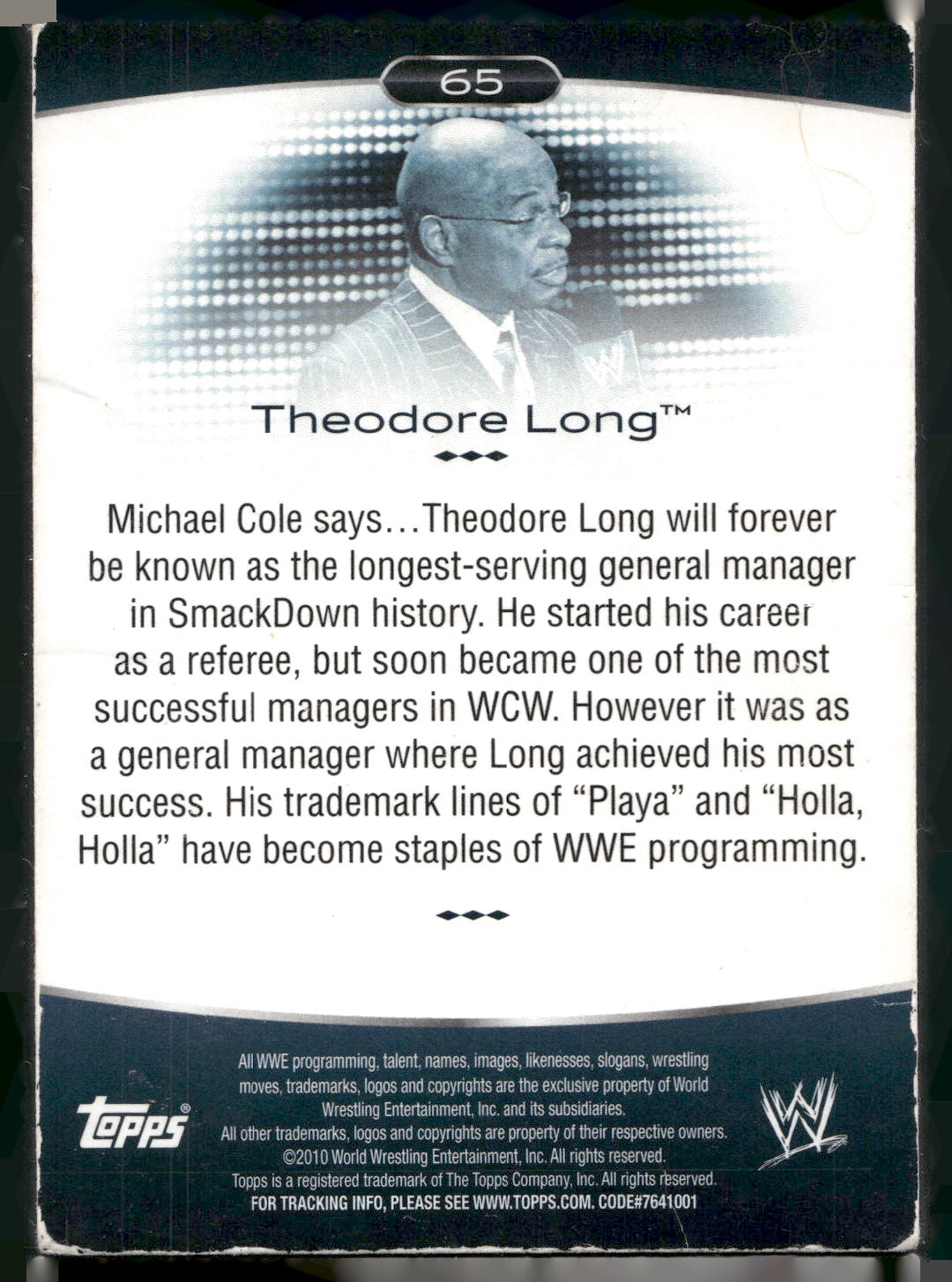 2010 Topps Platinum WWE #65 Theodore Long