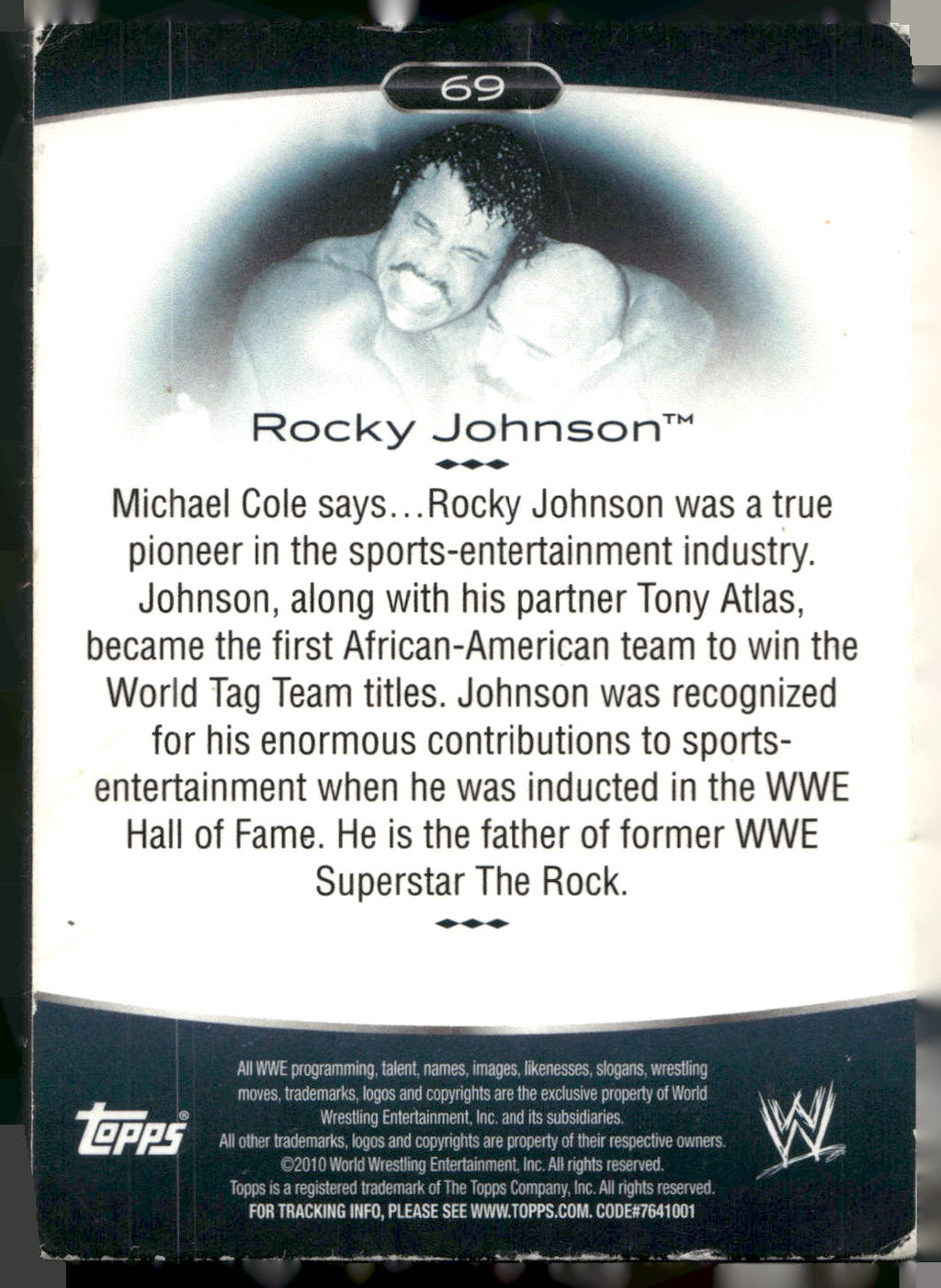 2010 Topps Platinum WWE #69 Rocky Johnson