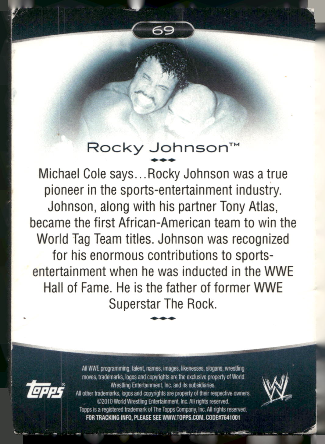 2010 Topps Platinum WWE #69 Rocky Johnson