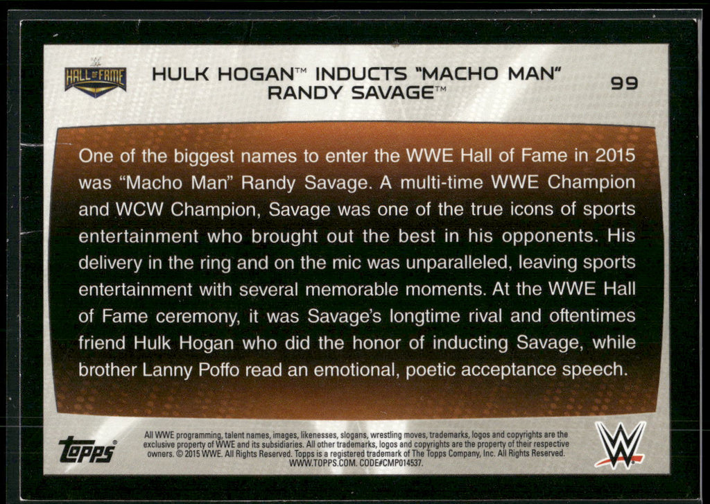 2015 Topps WWE Road to Wrestlemania #99 Hulk Hogan