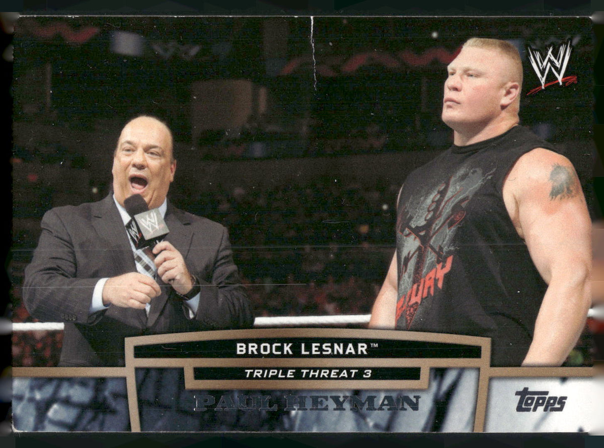 2013 Topps WWE #TT8-3 Brock Lesnar Triple Threat Tier 3